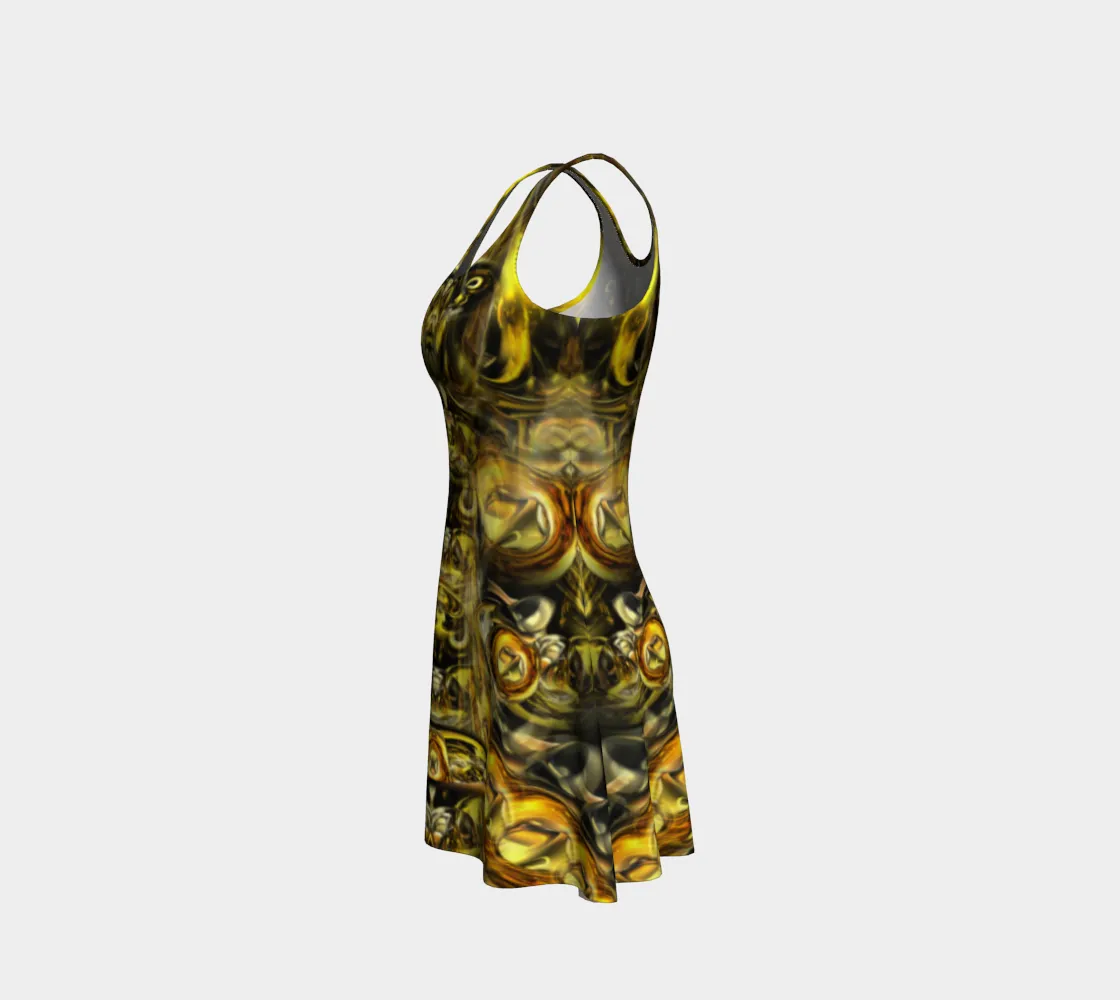 Golden Alien Flare Dress