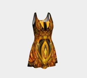 Golden Amulet Flare Dress