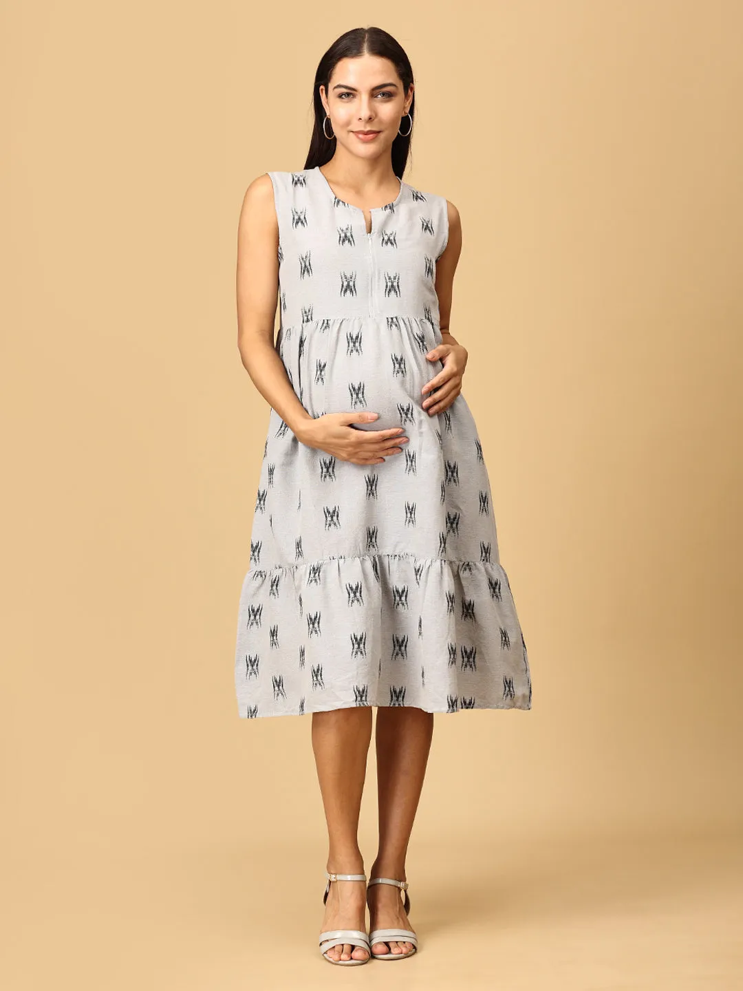 Grey Sands Maternity and Nursing Kurti Dress