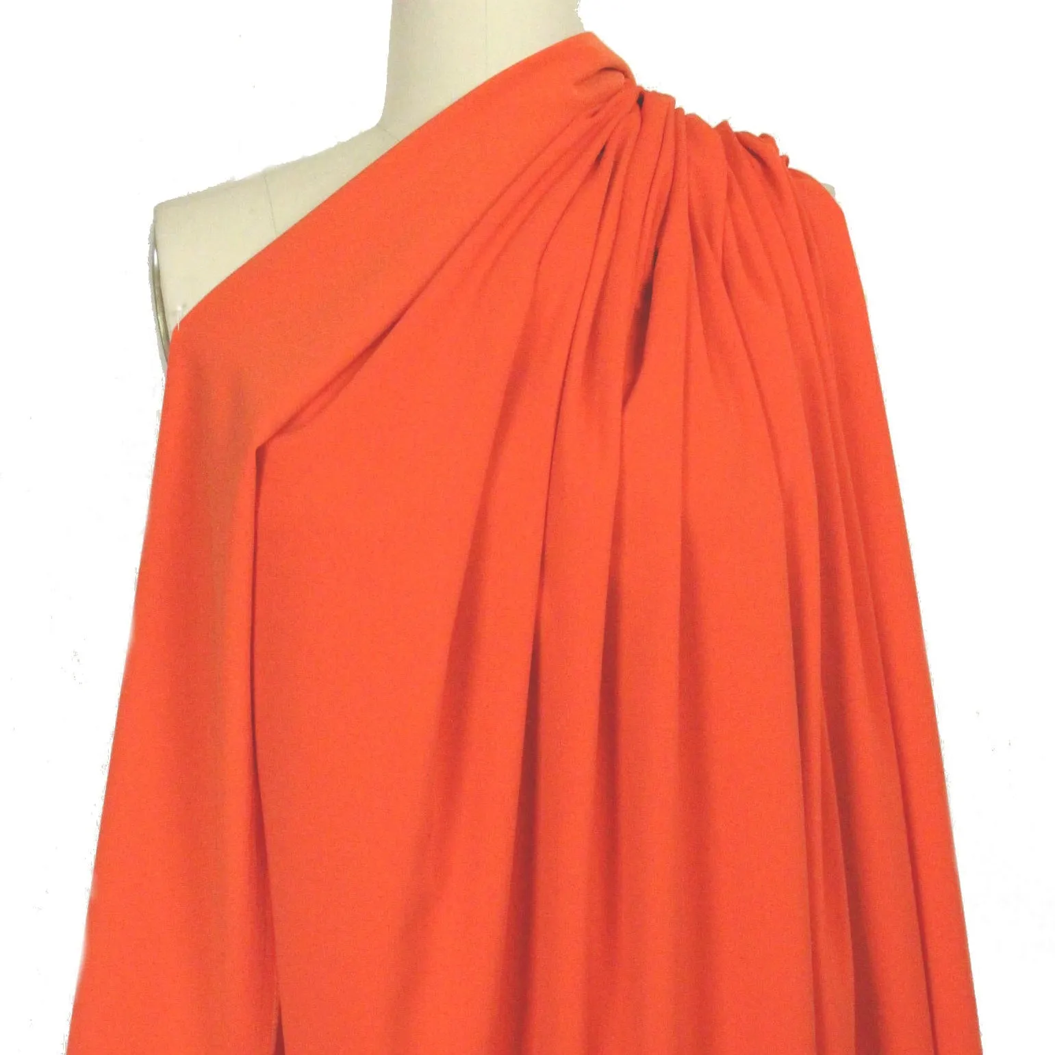 hi-tech stretch crepe 'matte hybrid' - tangerine