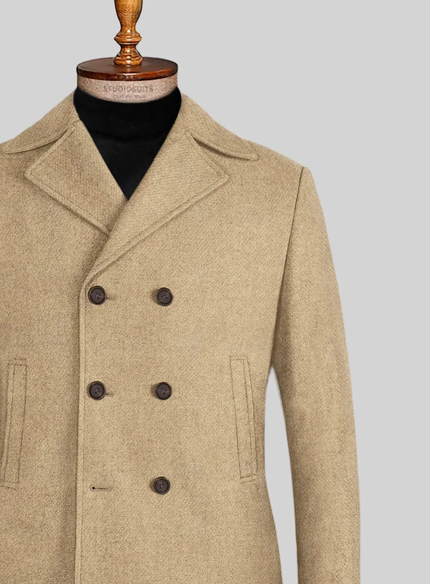 Highlander Sahara Beige Tweed Pea Coat