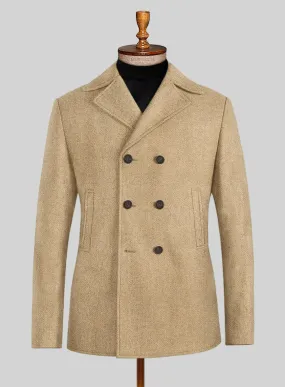 Highlander Sahara Beige Tweed Pea Coat