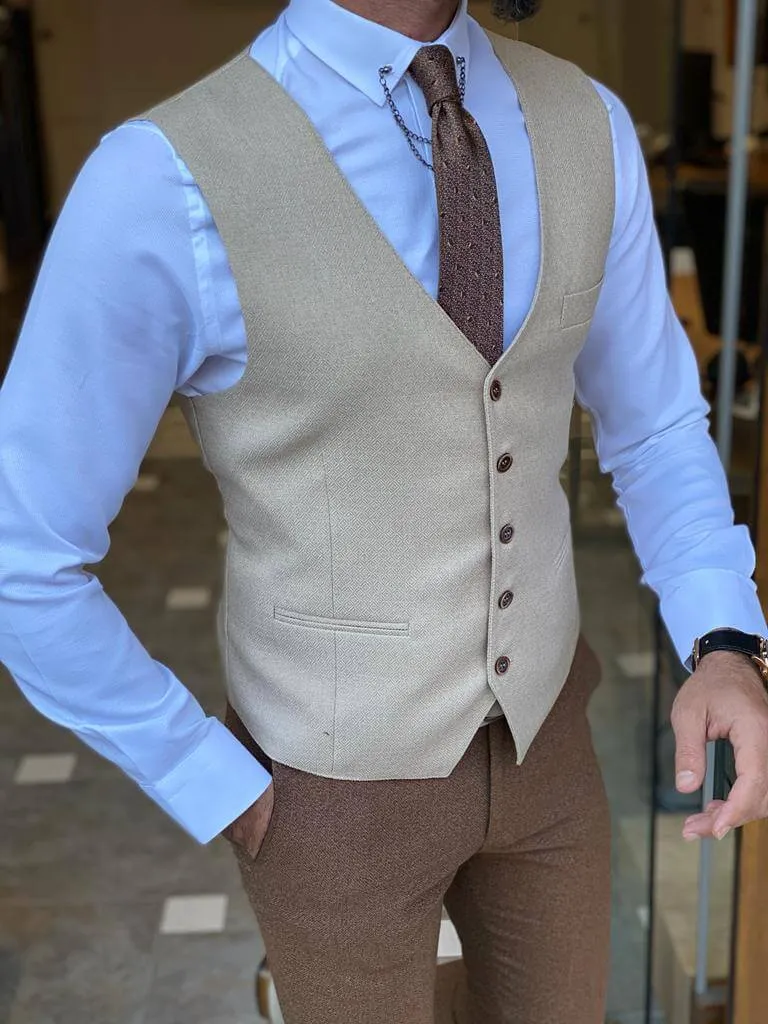 Hollo Cream Waist Coat