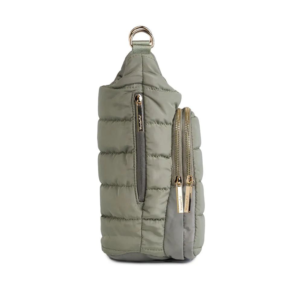 HydroBag® HANDLE™ - Sage Green with Solid Vegan Leather Trimmed Strap