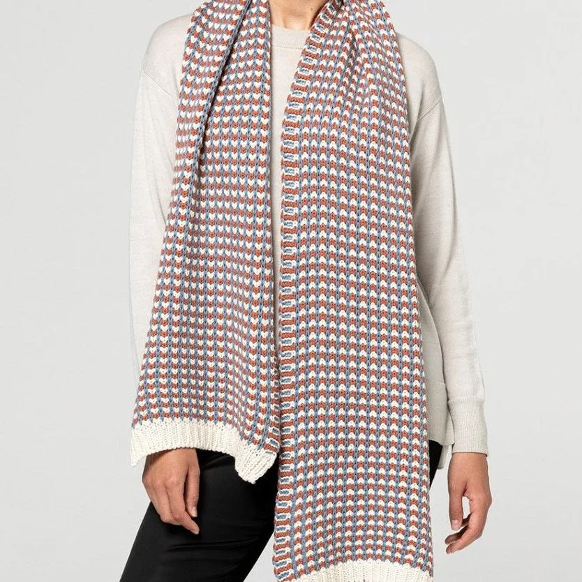 Indus Design: Scarf Vintage Knit Capri Brick Natural