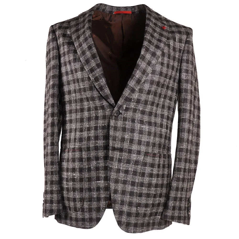 Isaia Textured Check Sport Coat