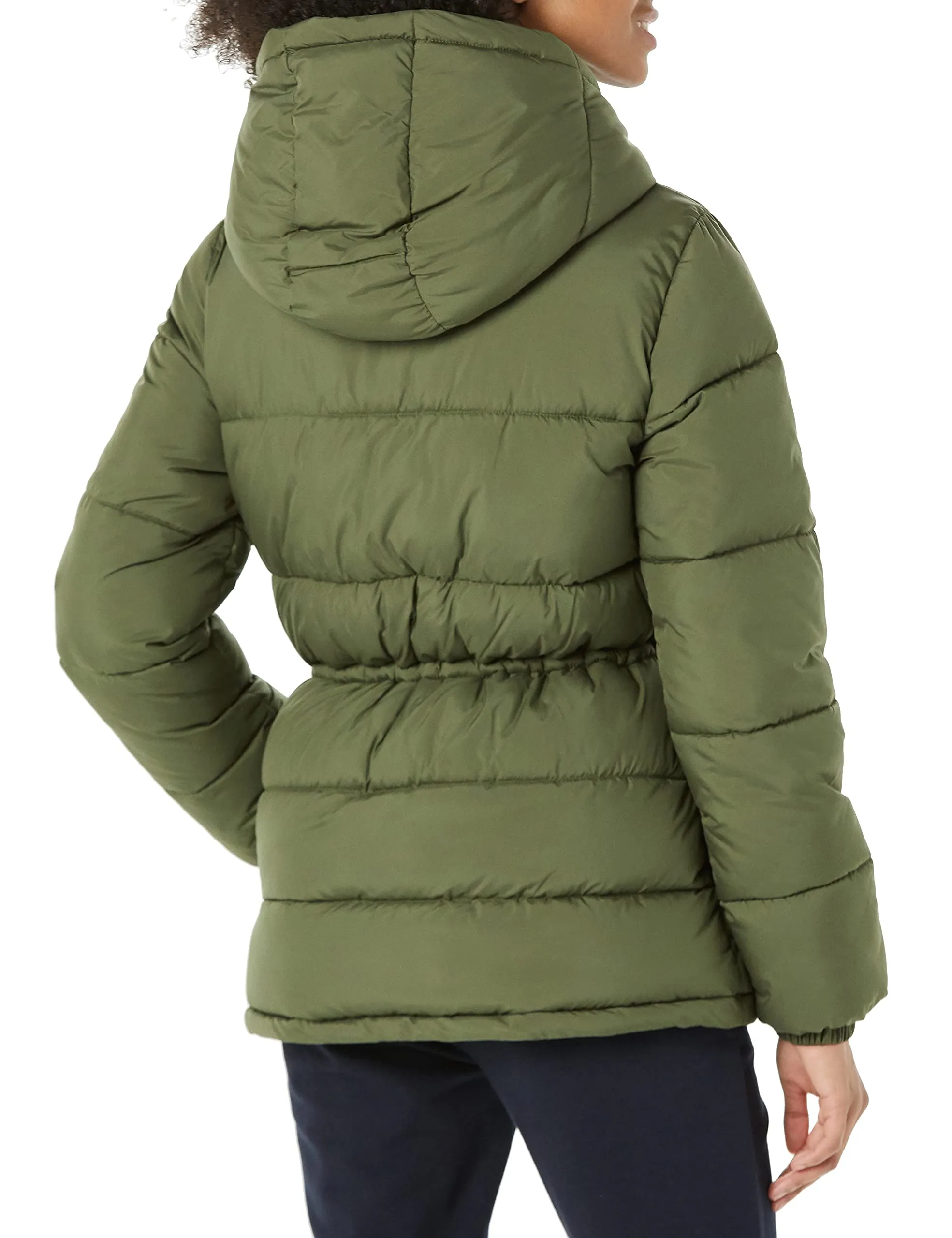 Italian Puffy Jacket with Drawstring Waist