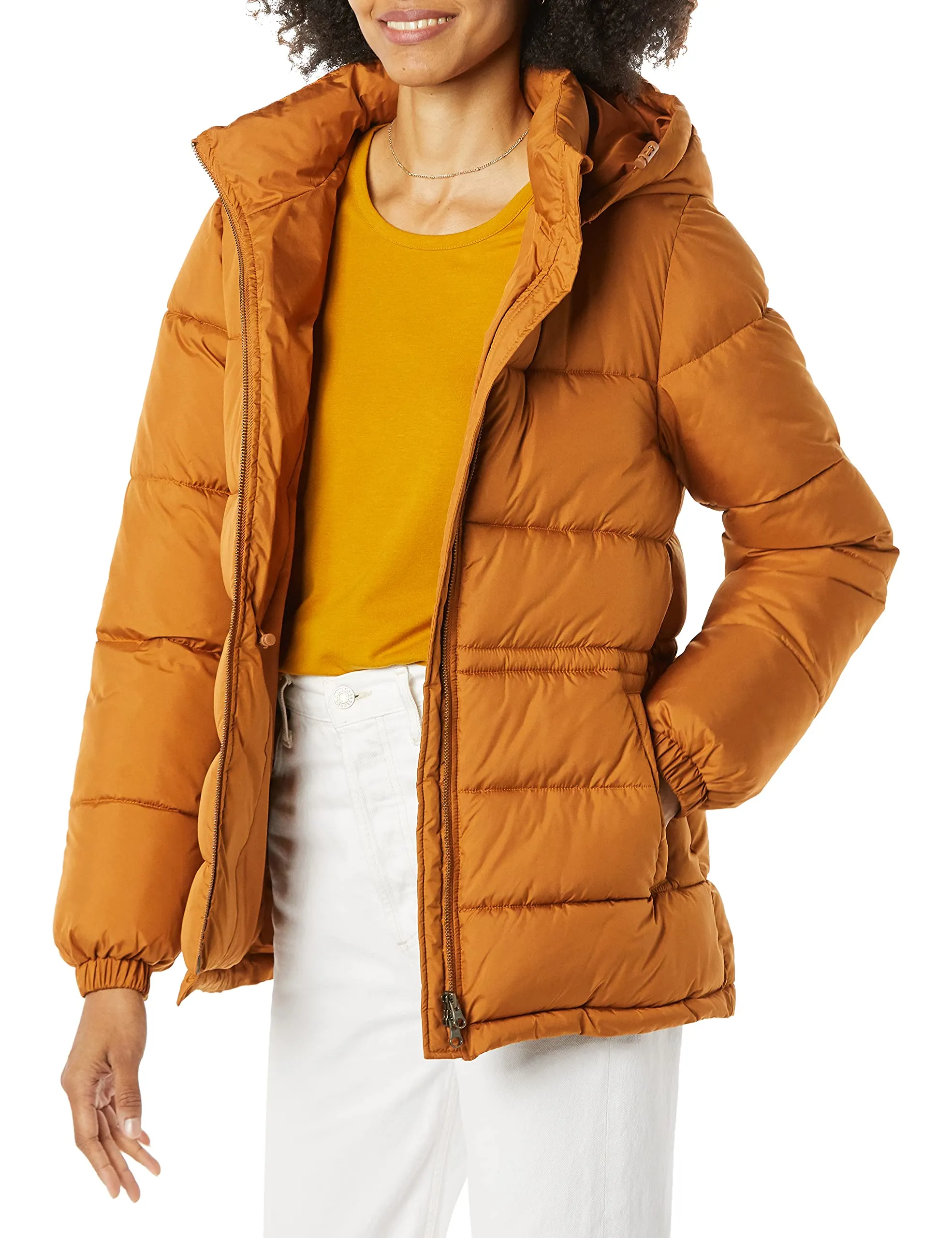 Italian Puffy Jacket with Drawstring Waist