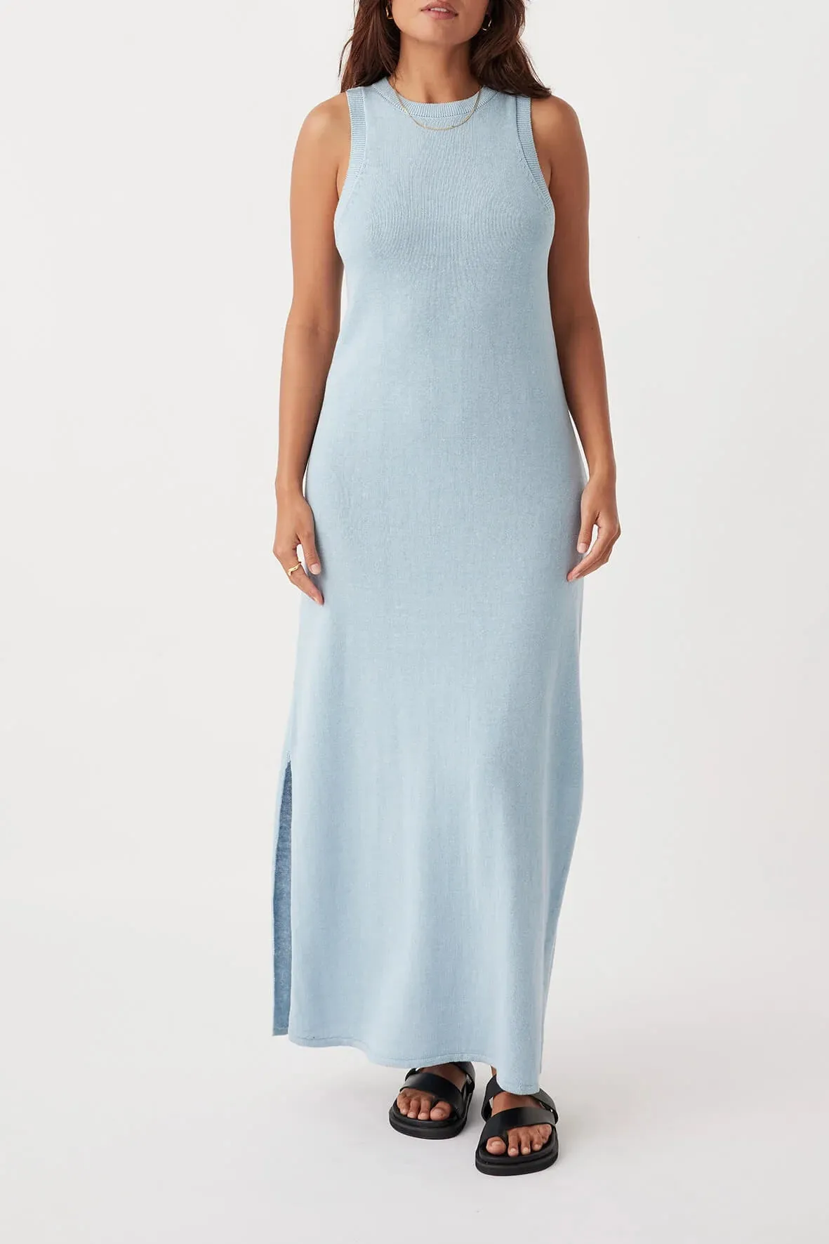 Izi Organic Maxi Dress  - Sky