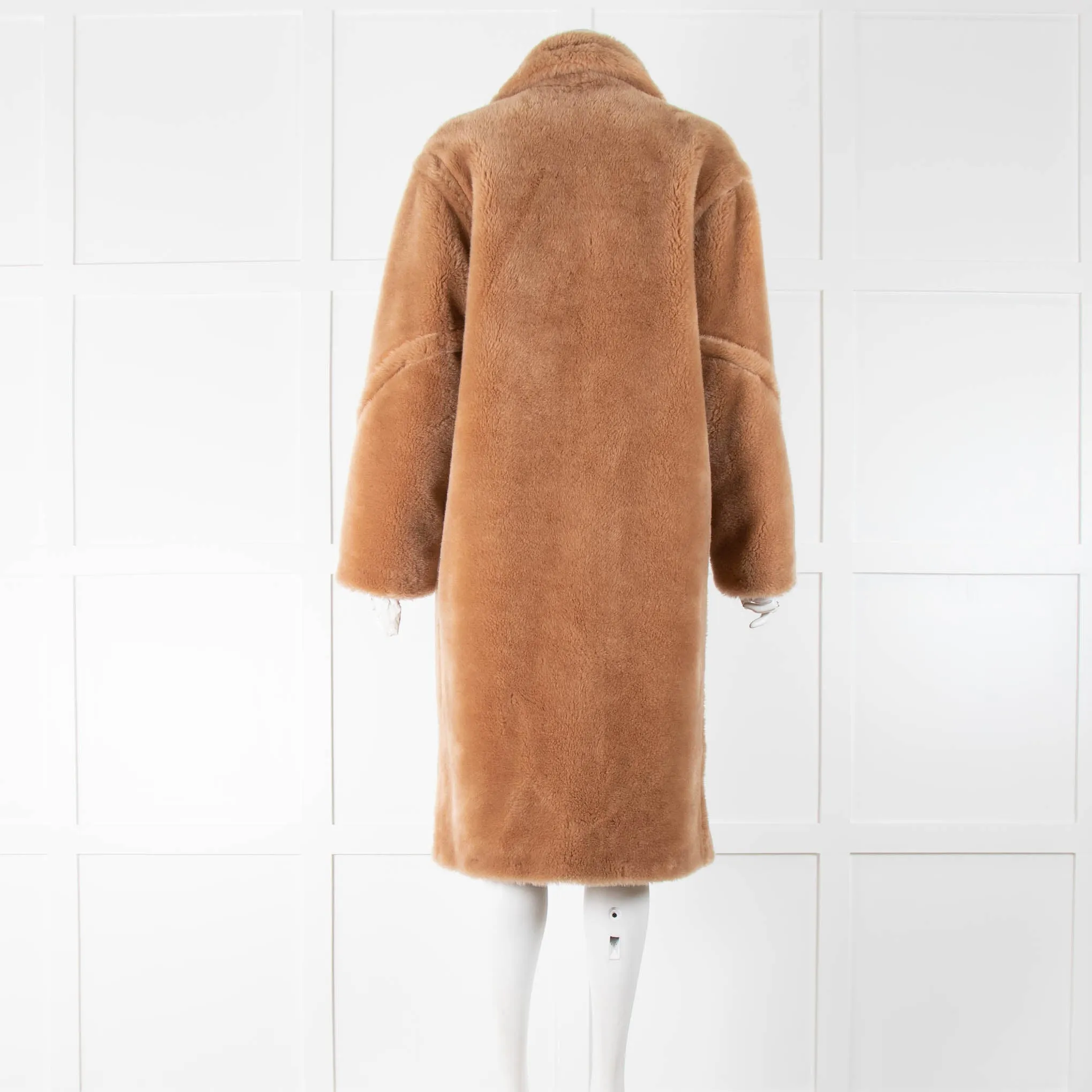 Jane & Tash Wool Camel Fluffy Teddy Coat