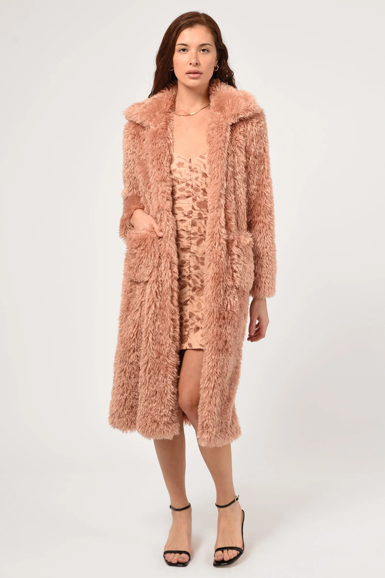 Kiera Faux Fur Long Coat