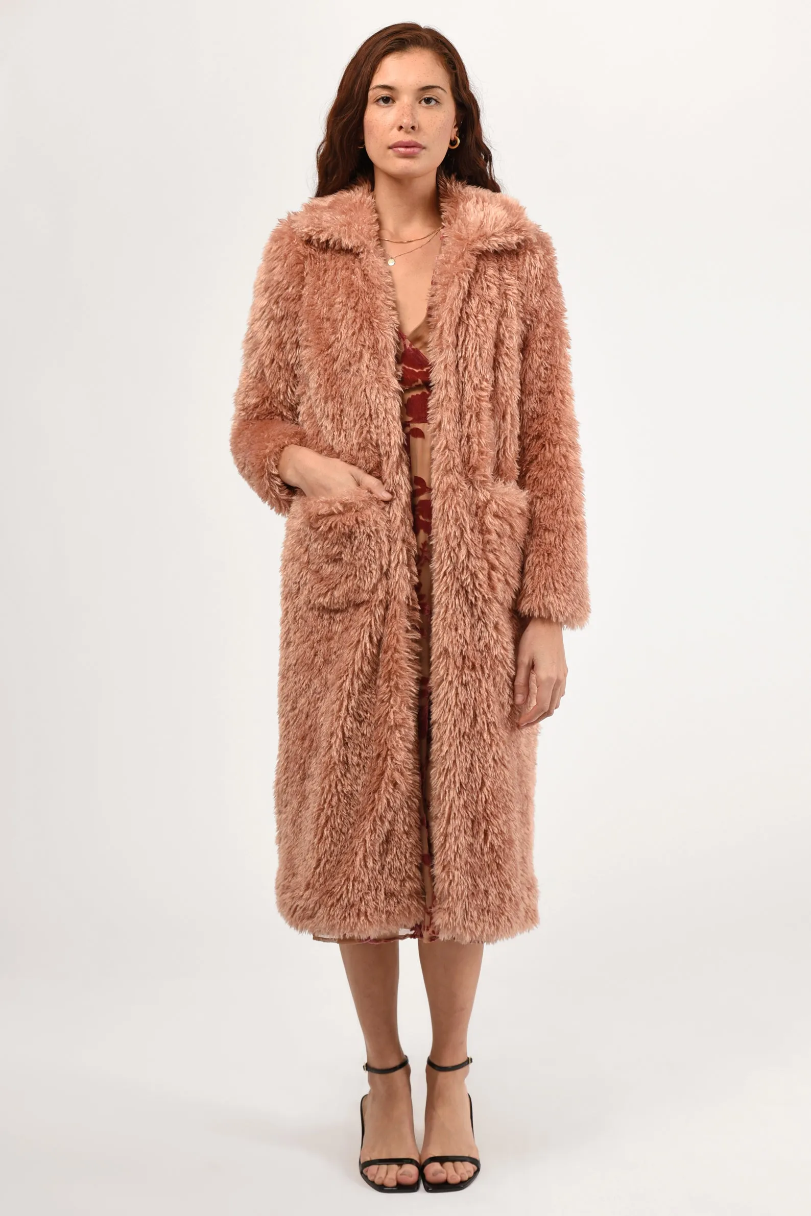 Kiera Faux Fur Long Coat