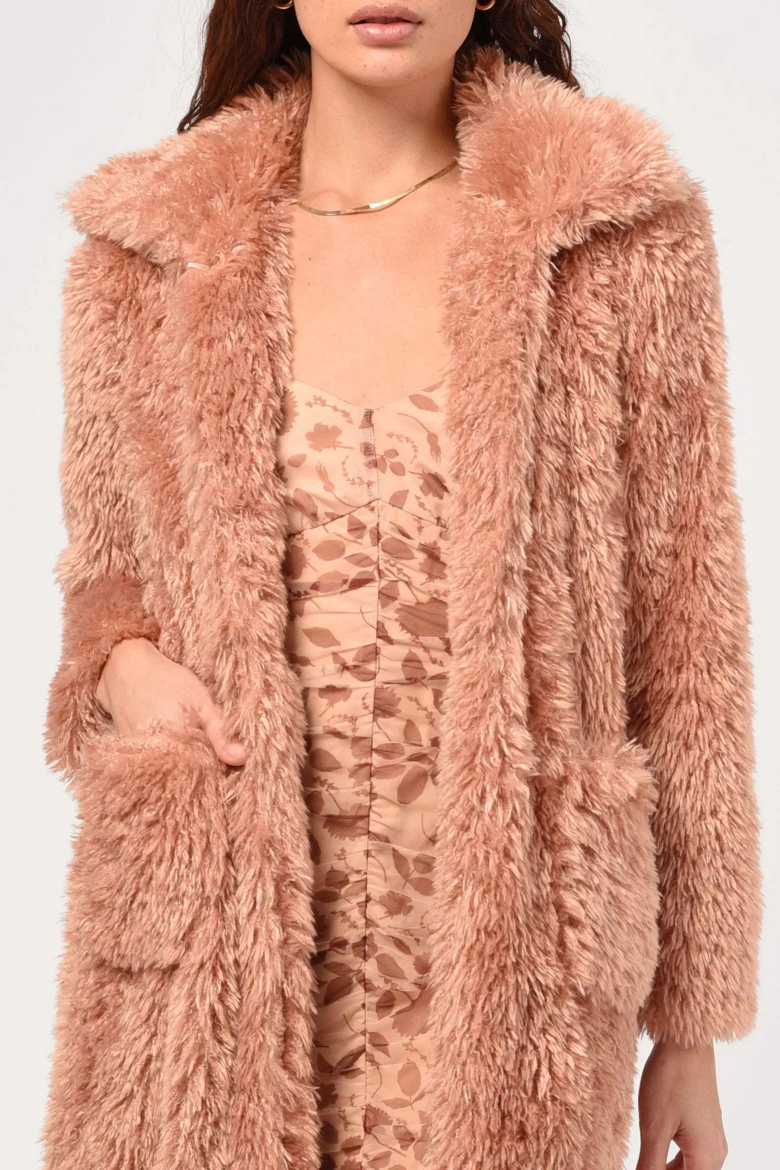 Kiera Faux Fur Long Coat