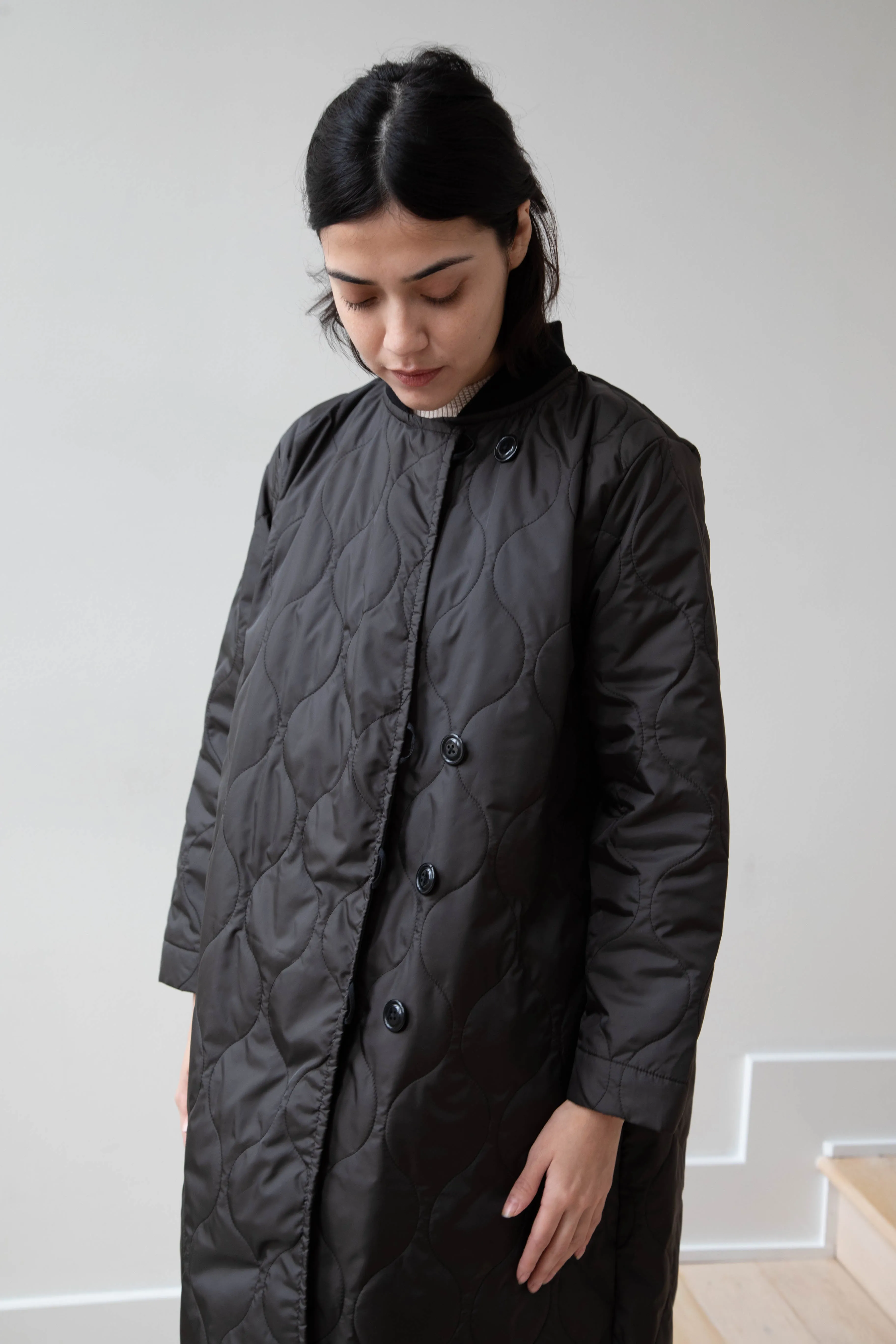 Laboratory | Nylon Quilted Coat in Black