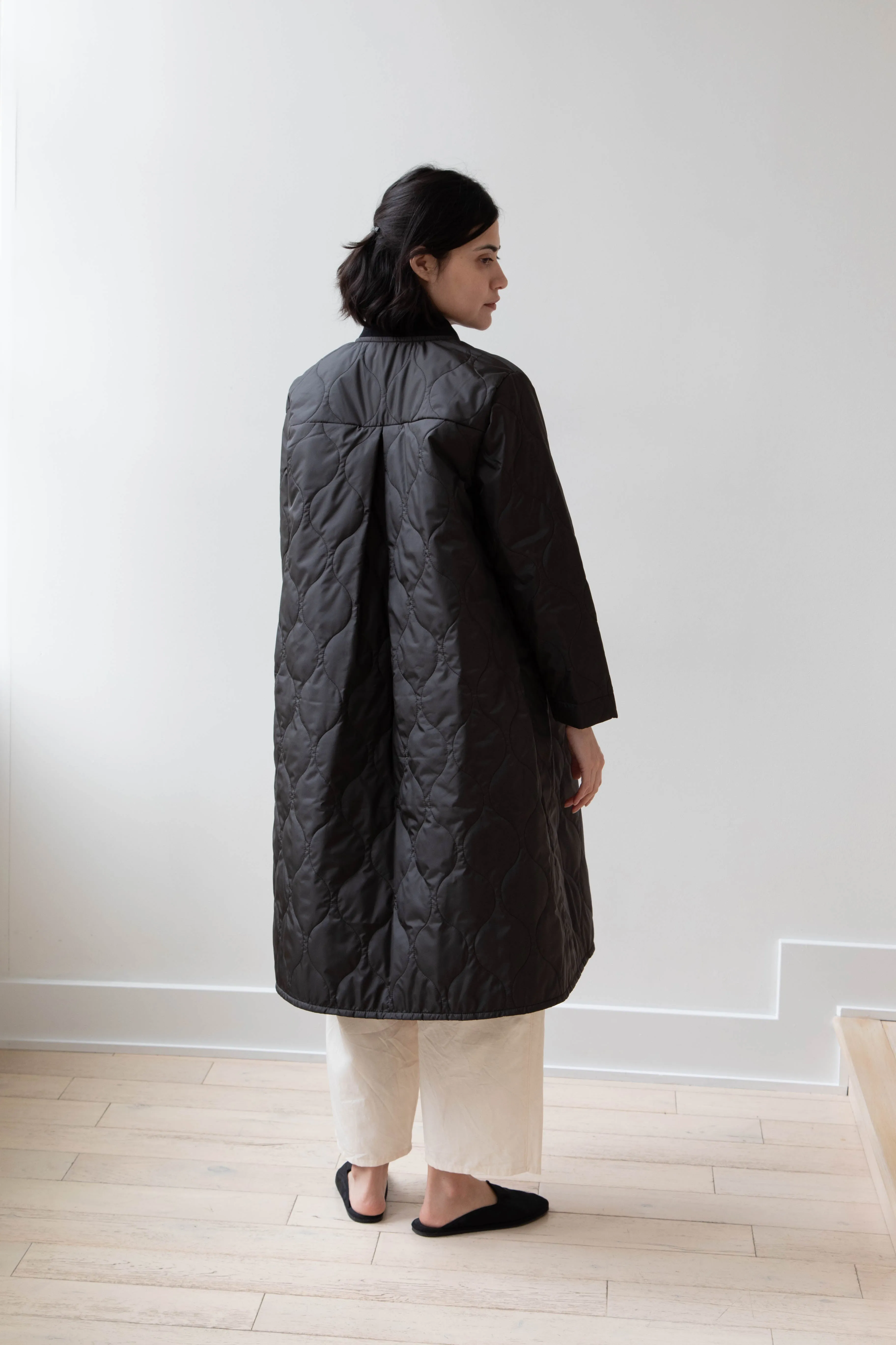 Laboratory | Nylon Quilted Coat in Black