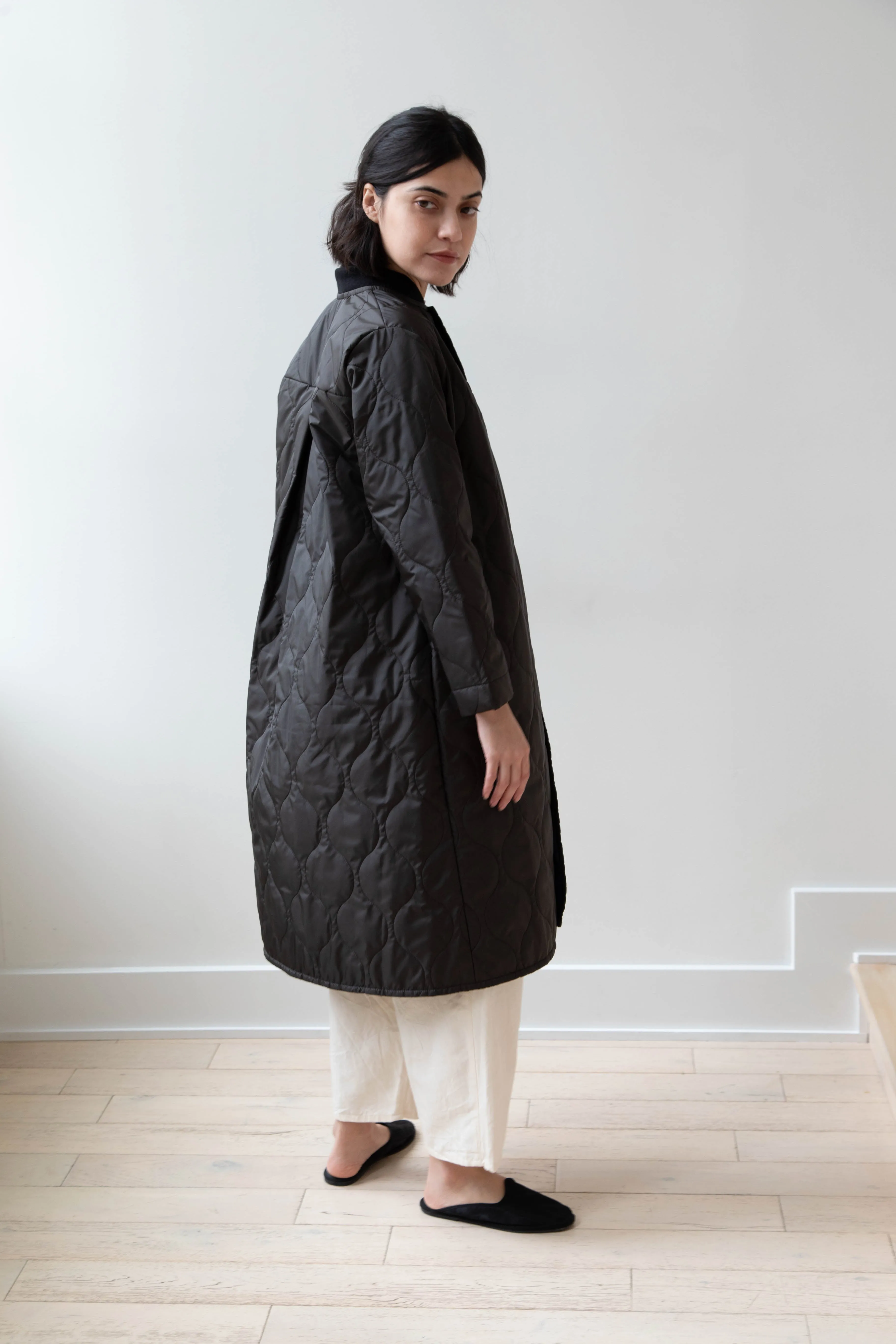 Laboratory | Nylon Quilted Coat in Black