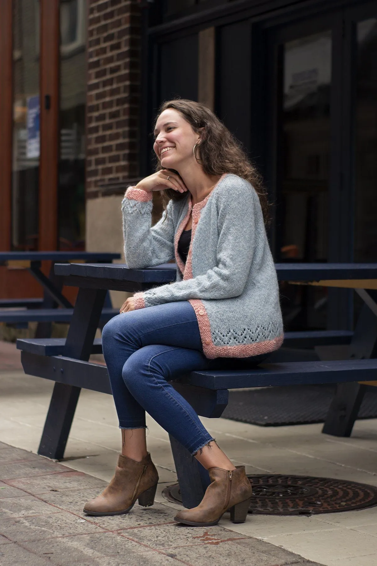 Lace Tipped Cardigan