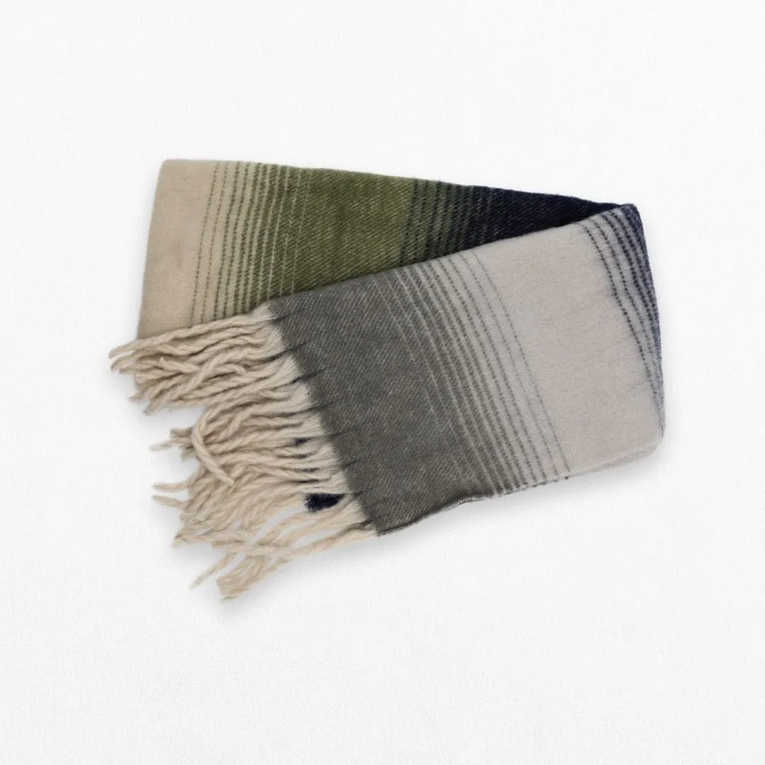 Ladies Stripe Ombre Winter Scarf