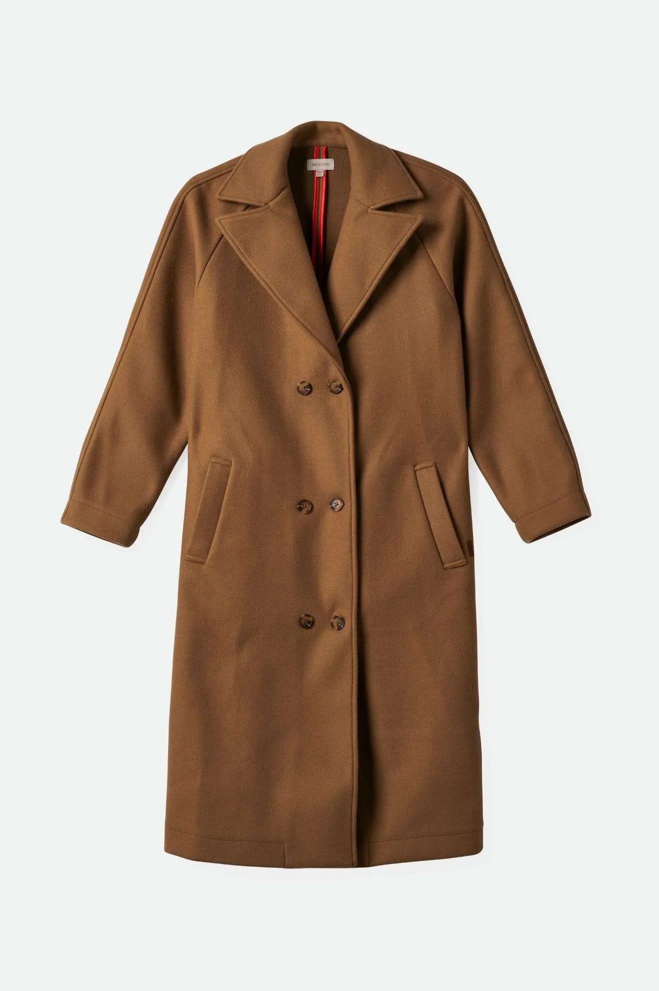 Lennox Stretch Felted Coat - Khaki