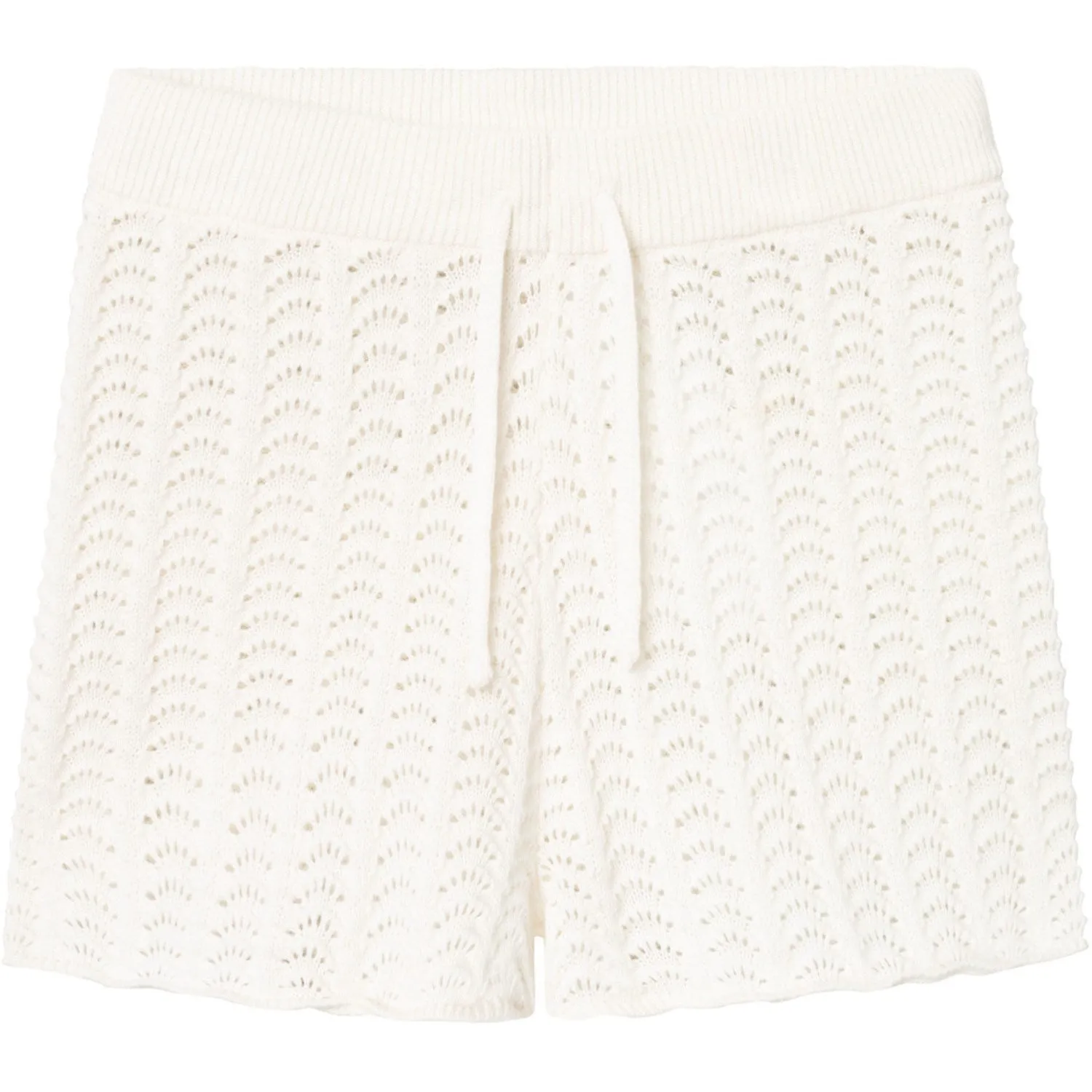 Lil'Atelier Coconut Milk Johanna Knit Shorts