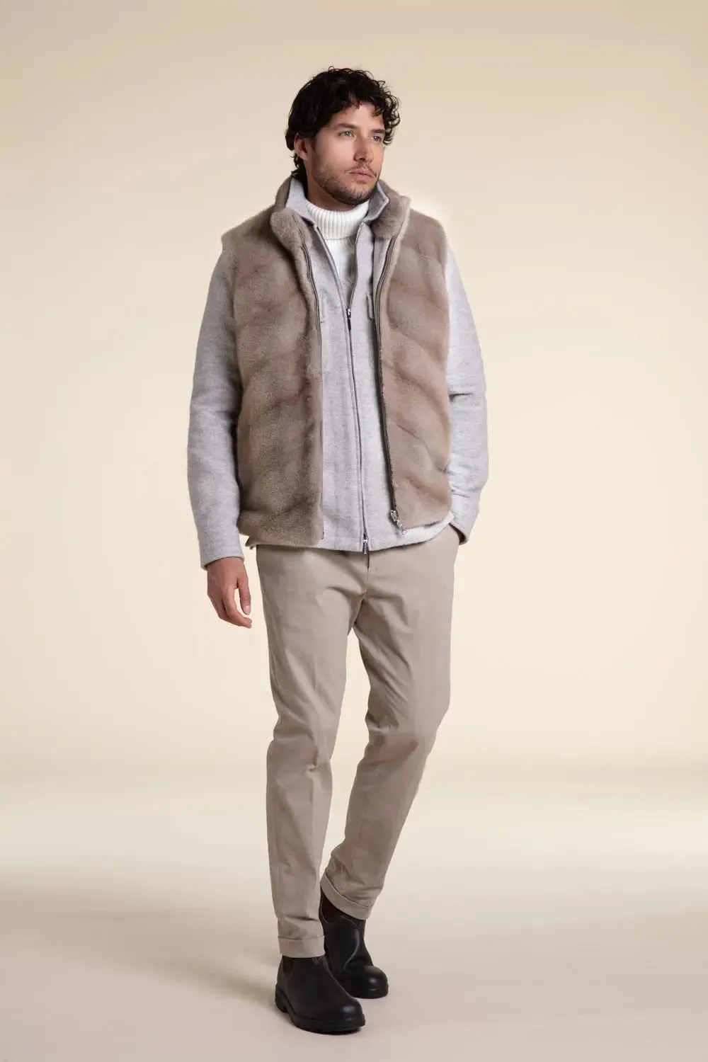 Male fur vest