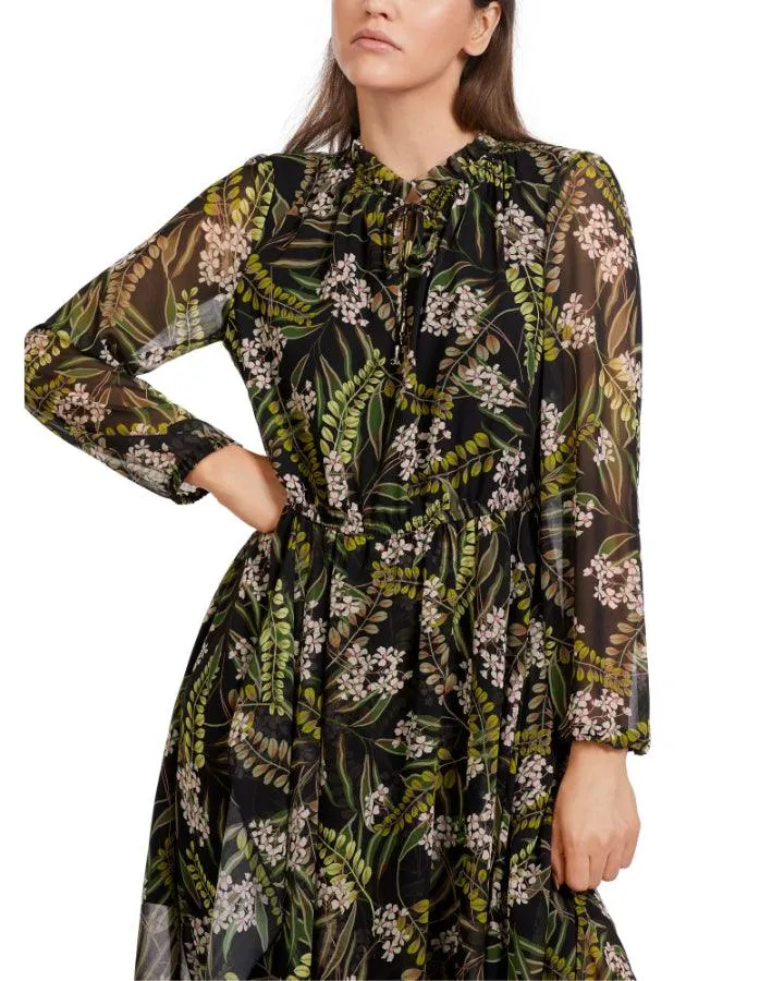 Marc Cain Floral Leaf Print Dress