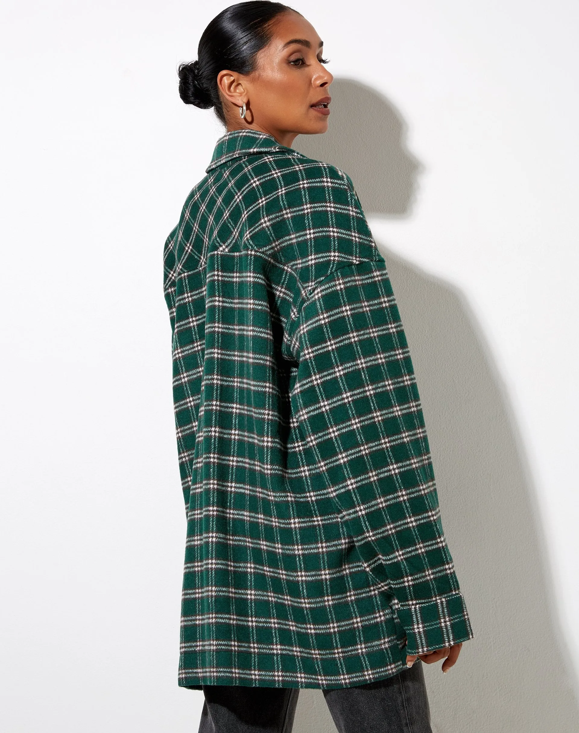 Marcel Shirt in Check Black and Green