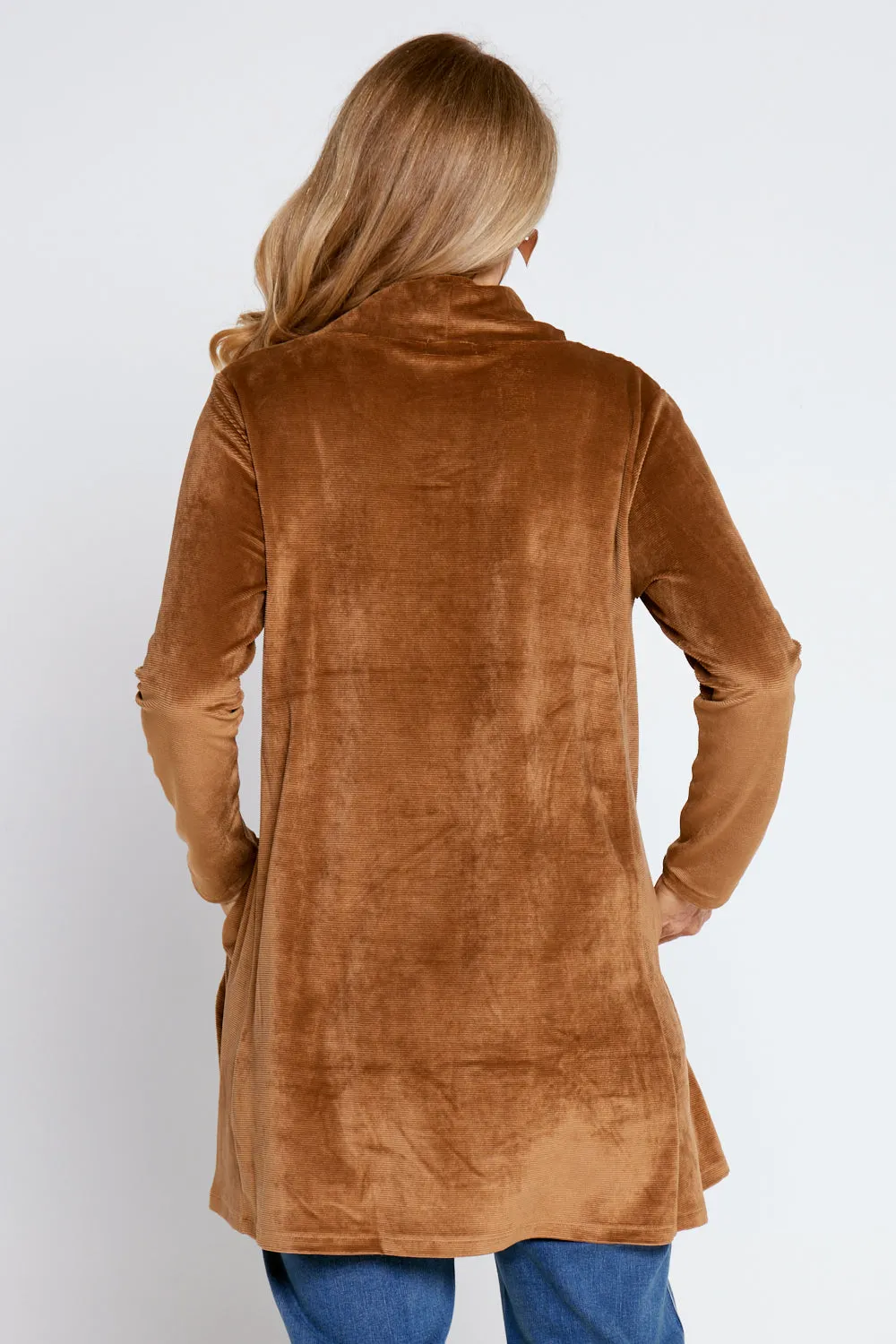 Melanie Velour Tunic - Camel