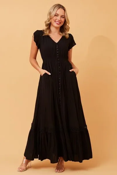 Minx Maxi Dress - Midnight Black