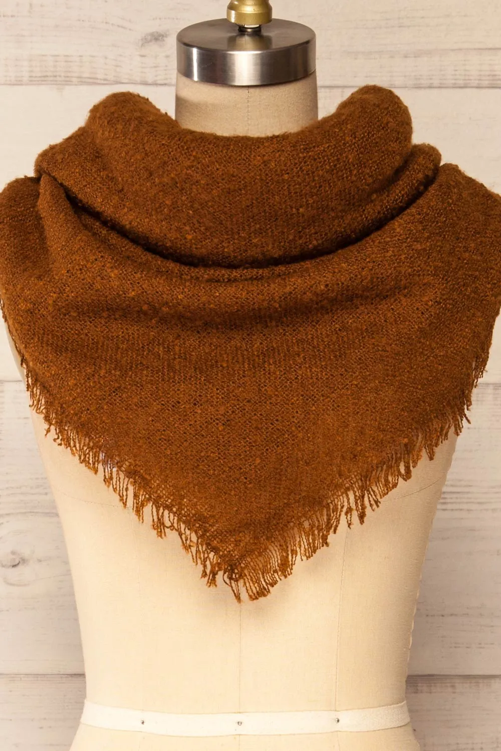 Mohaire Brown | Soft Knit Scarf