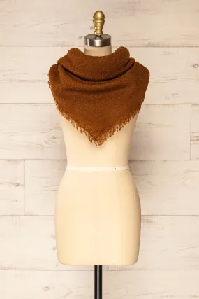 Mohaire Brown | Soft Knit Scarf