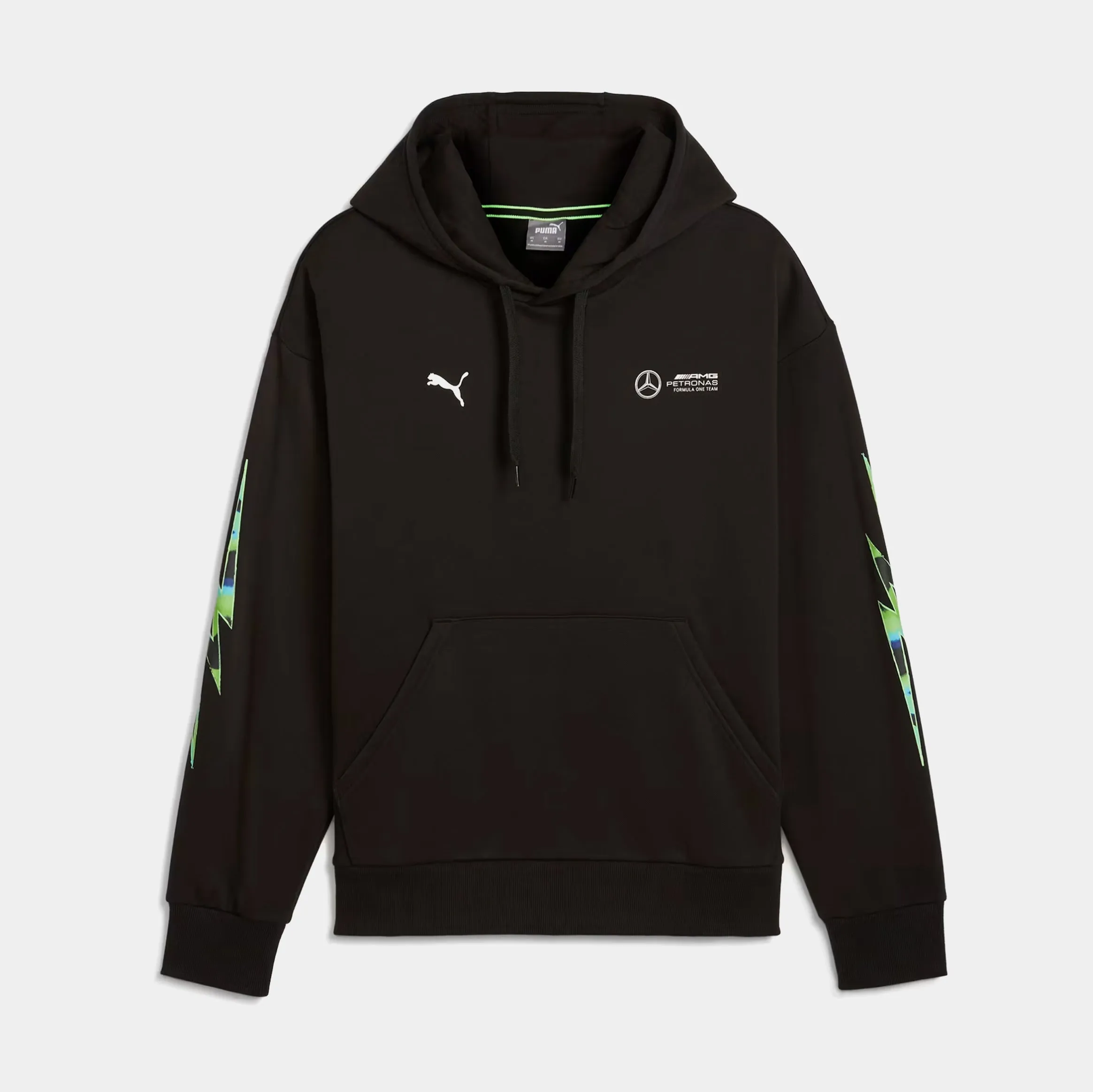 Neon Energy Mercedes AMG Petronas F1 Pullover Mens Hoodie (Black/Green)