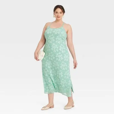 New - A New Day Women's Jacquard Maxi Summer Slip Dress Sundress