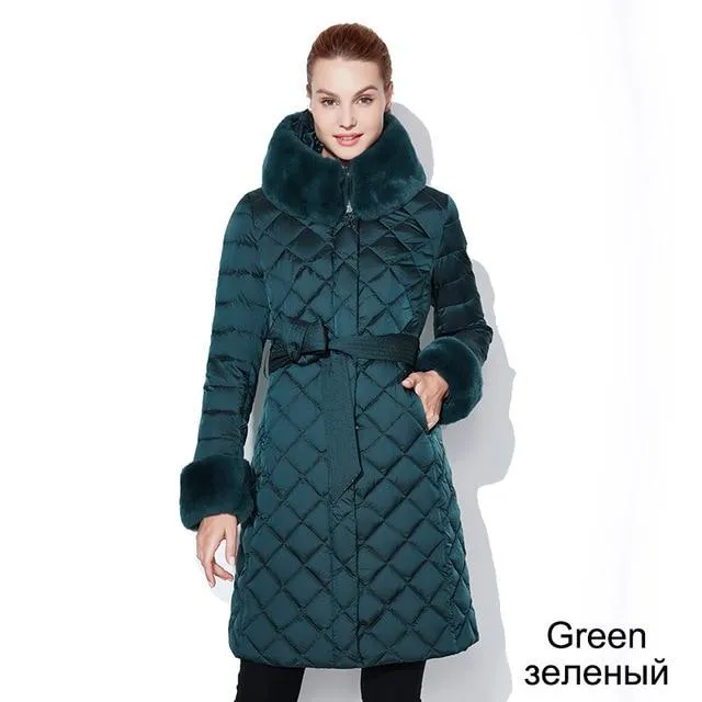 New Arrival Fashion Coats Quilted Collared Fur Casual Sweater Warm Coat Cotton Women Clothes