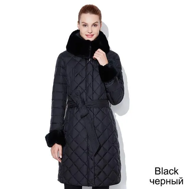 New Arrival Fashion Coats Quilted Collared Fur Casual Sweater Warm Coat Cotton Women Clothes