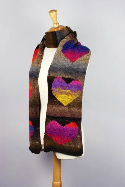 Noro Kureyon Heart Knit Scarf Kit