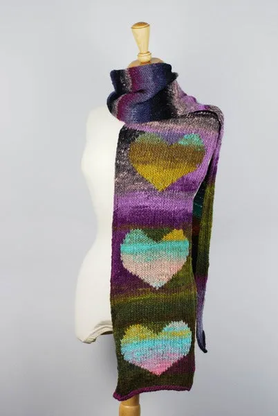 Noro Kureyon Heart Knit Scarf Kit