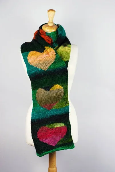 Noro Kureyon Heart Knit Scarf Kit