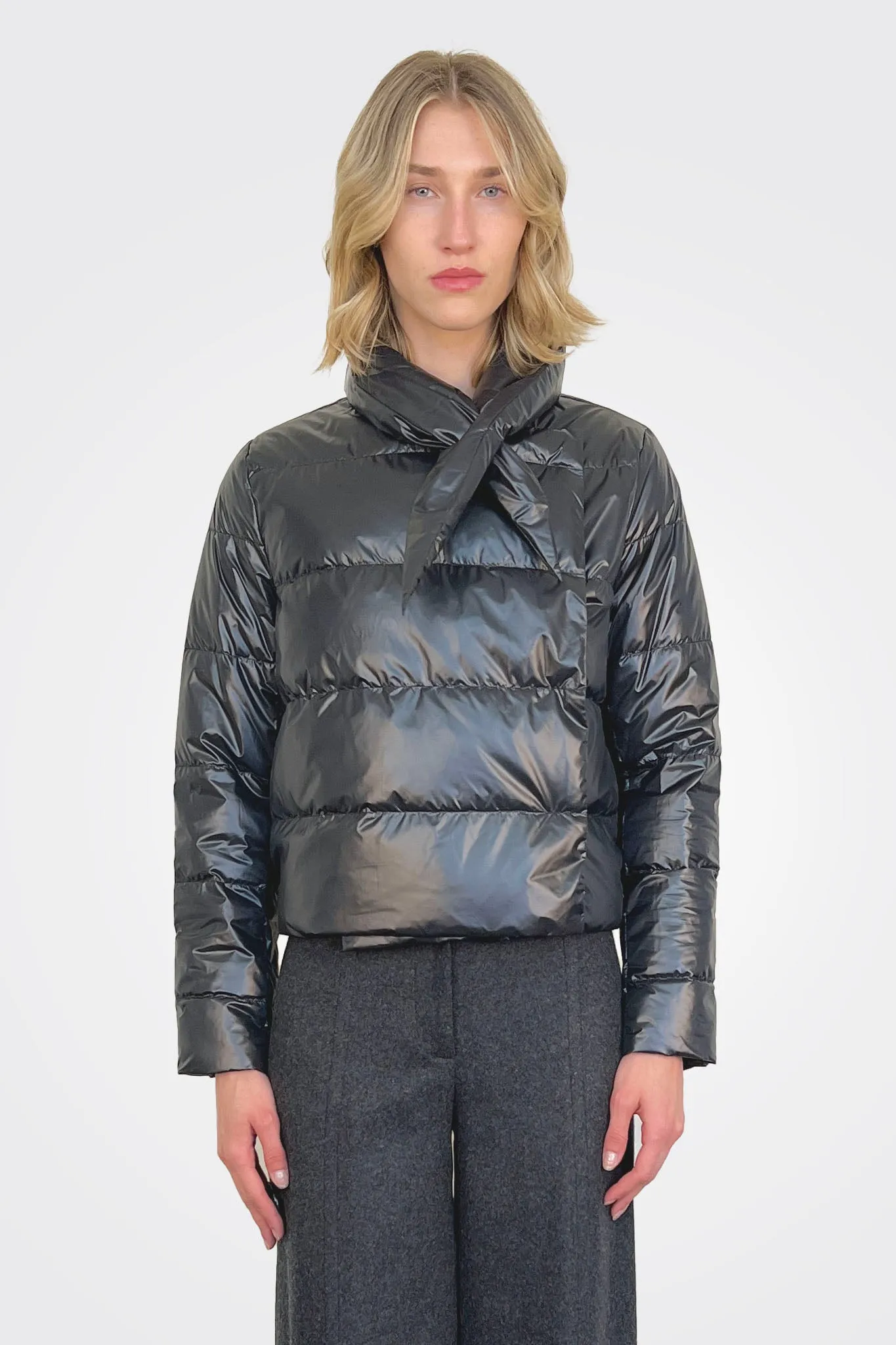 Padded Down Jacket - Nero