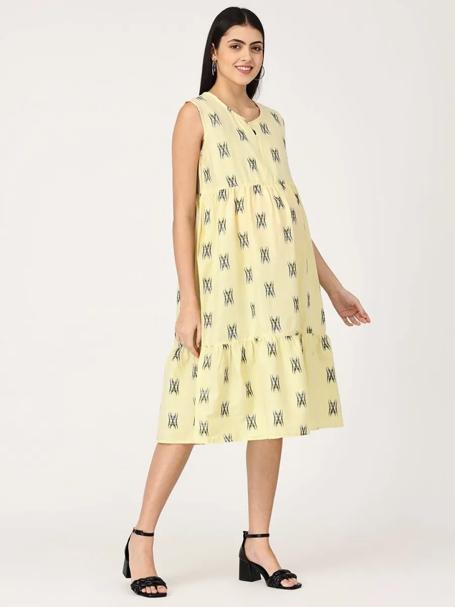 Pear Sorbet Maternity and Nursing Kurti Dress