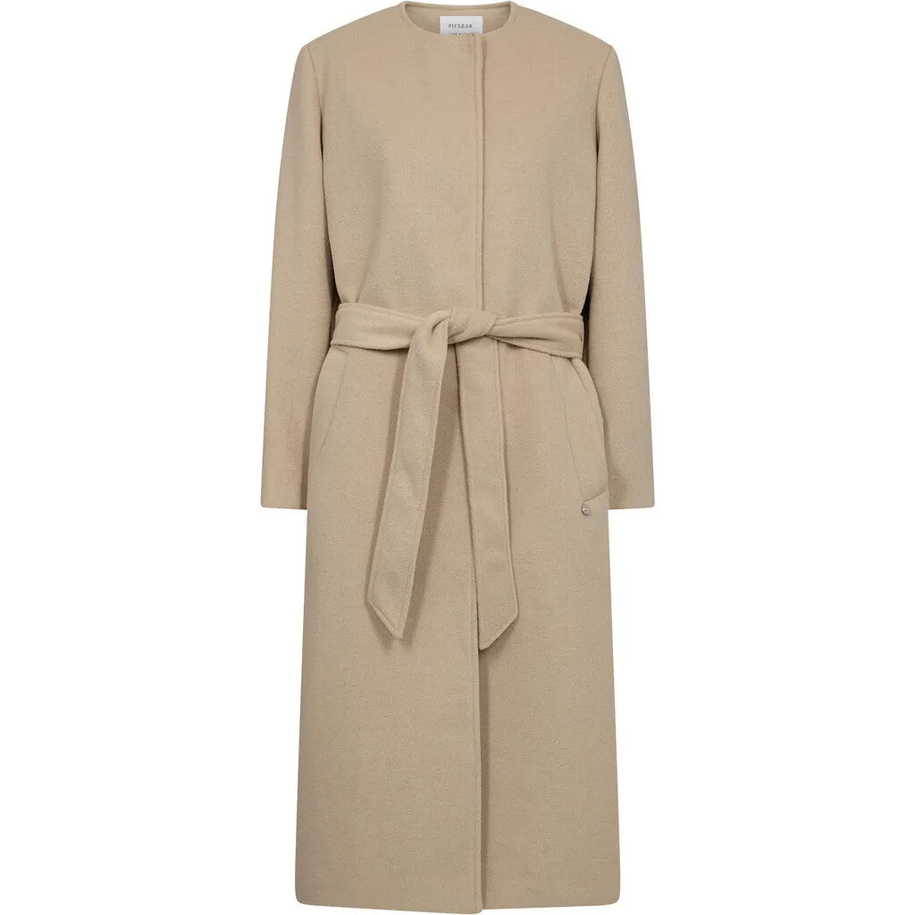 Pieszak Willa Wool Long Coat in Beige