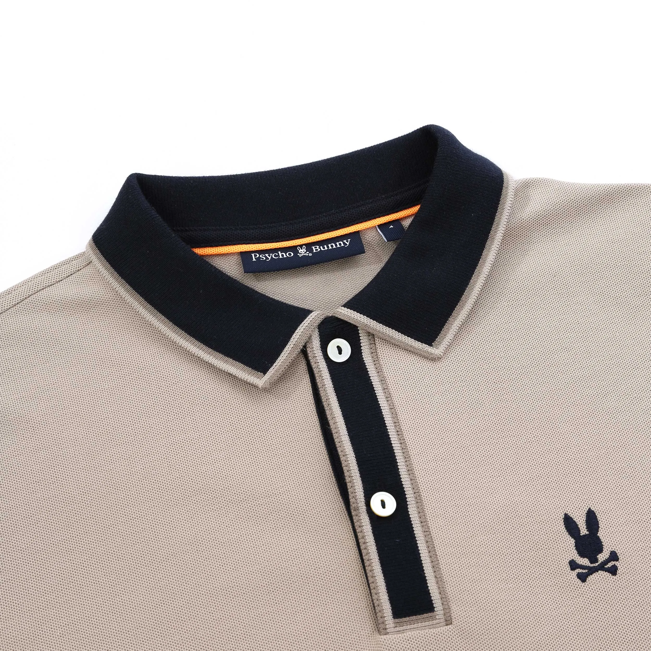 Psycho Bunny The Kent Pique Polo Shirt in Stone