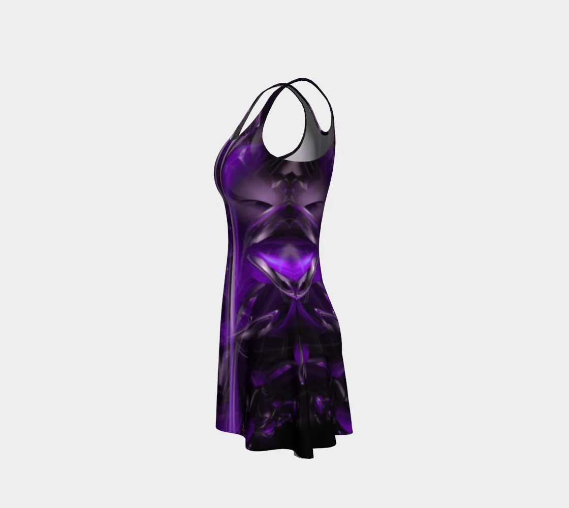 Purple Alien Flare Dress