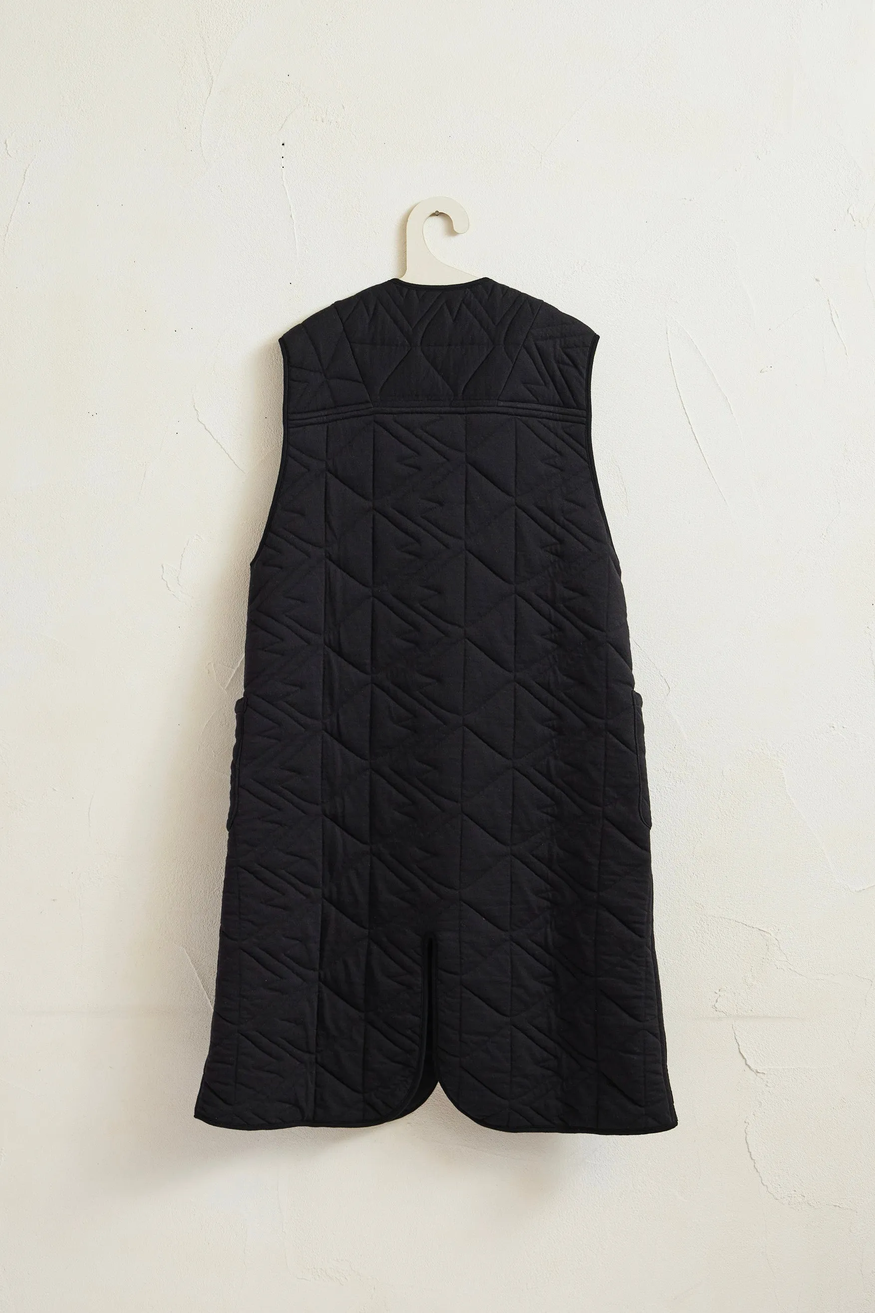 Quilt Jaquard Long Vest