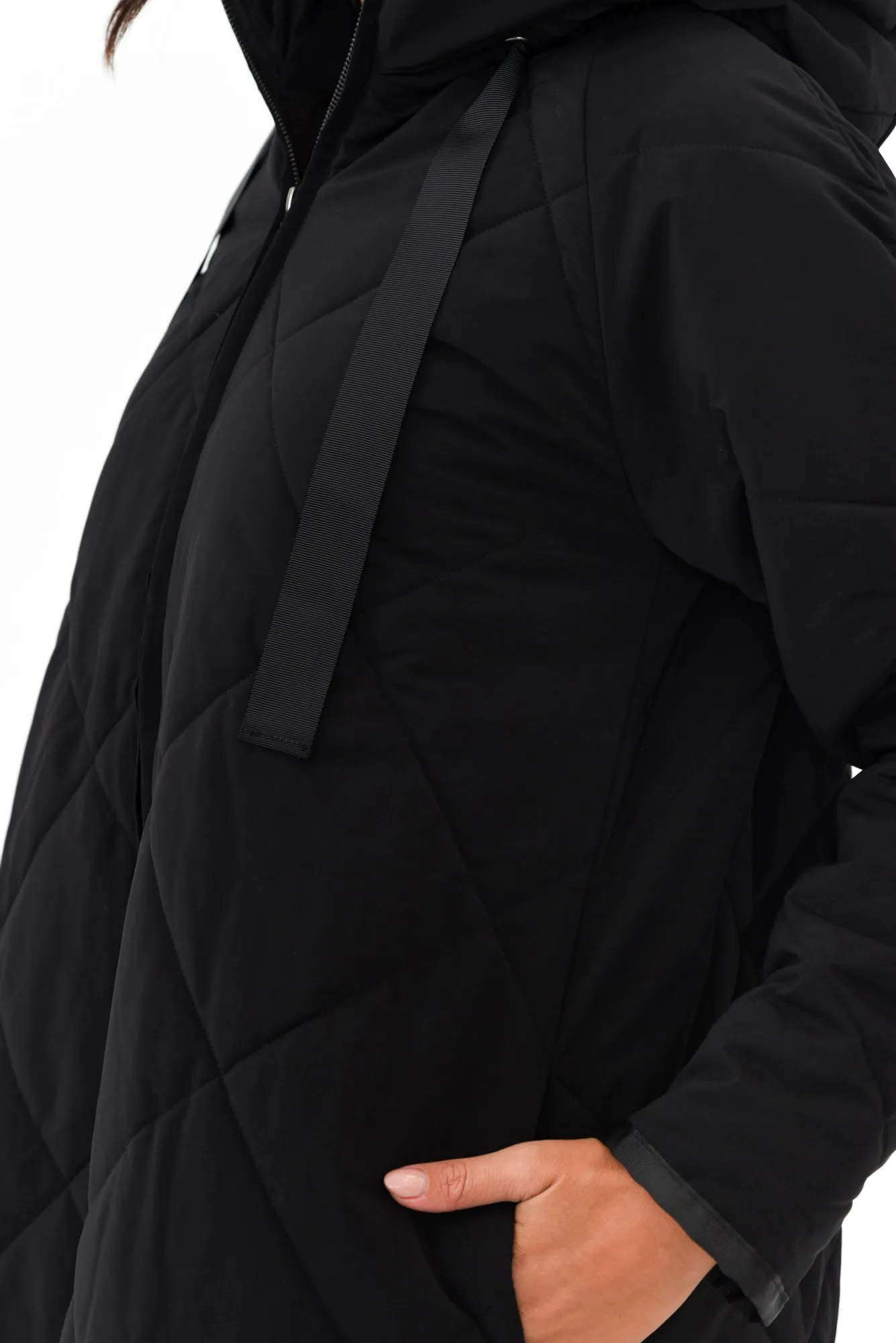 Ramsay Black Quilted Puffer Coat