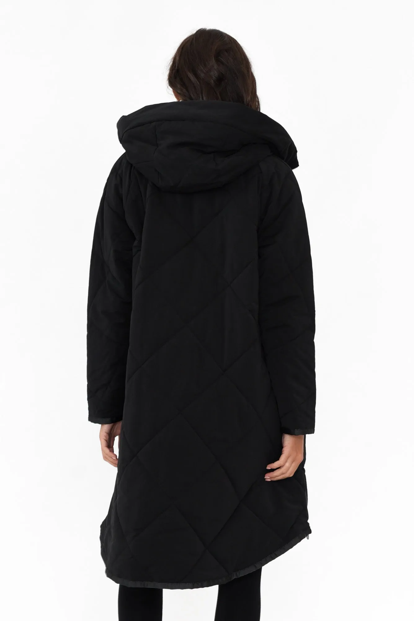 Ramsay Black Quilted Puffer Coat