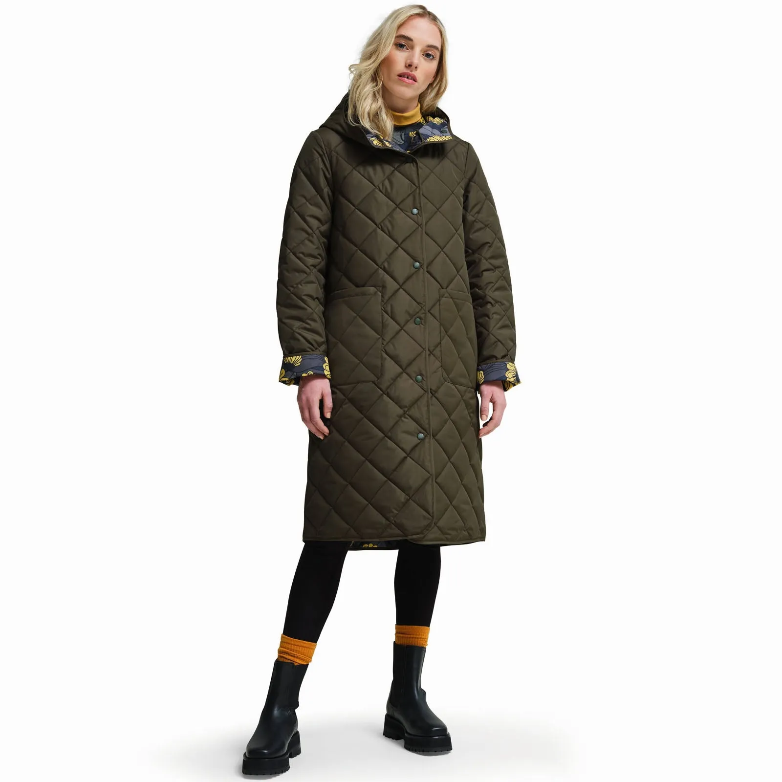 Regatta Womens Orla Kiely Quilted Midi Reversible 2-in-1 Jacket