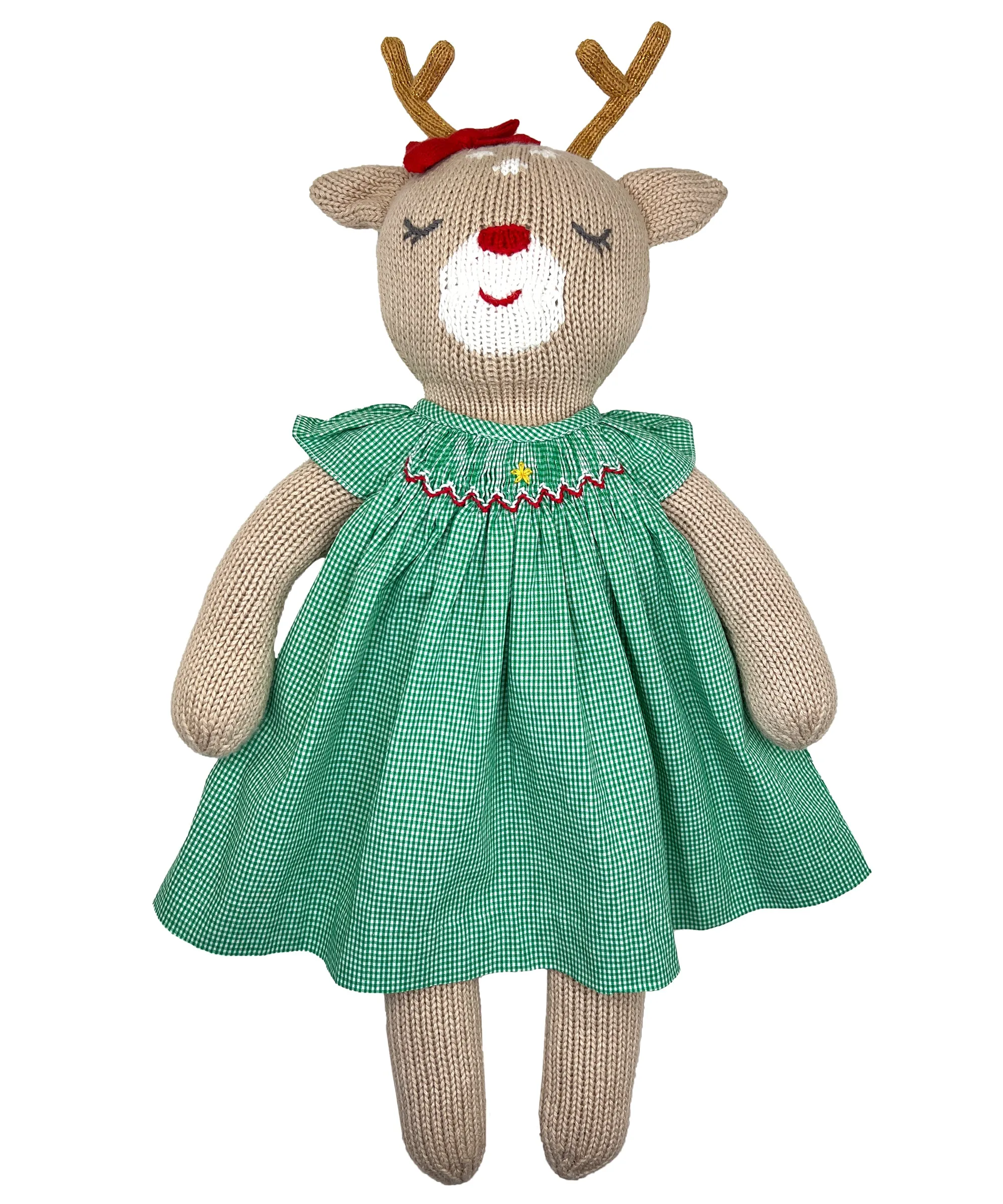 Reindeer with dress Knit Doll