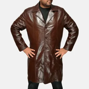 Rum Gum Brown Leather Coat