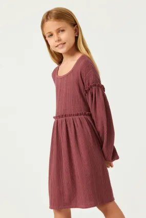 Rust Ruffle Dress